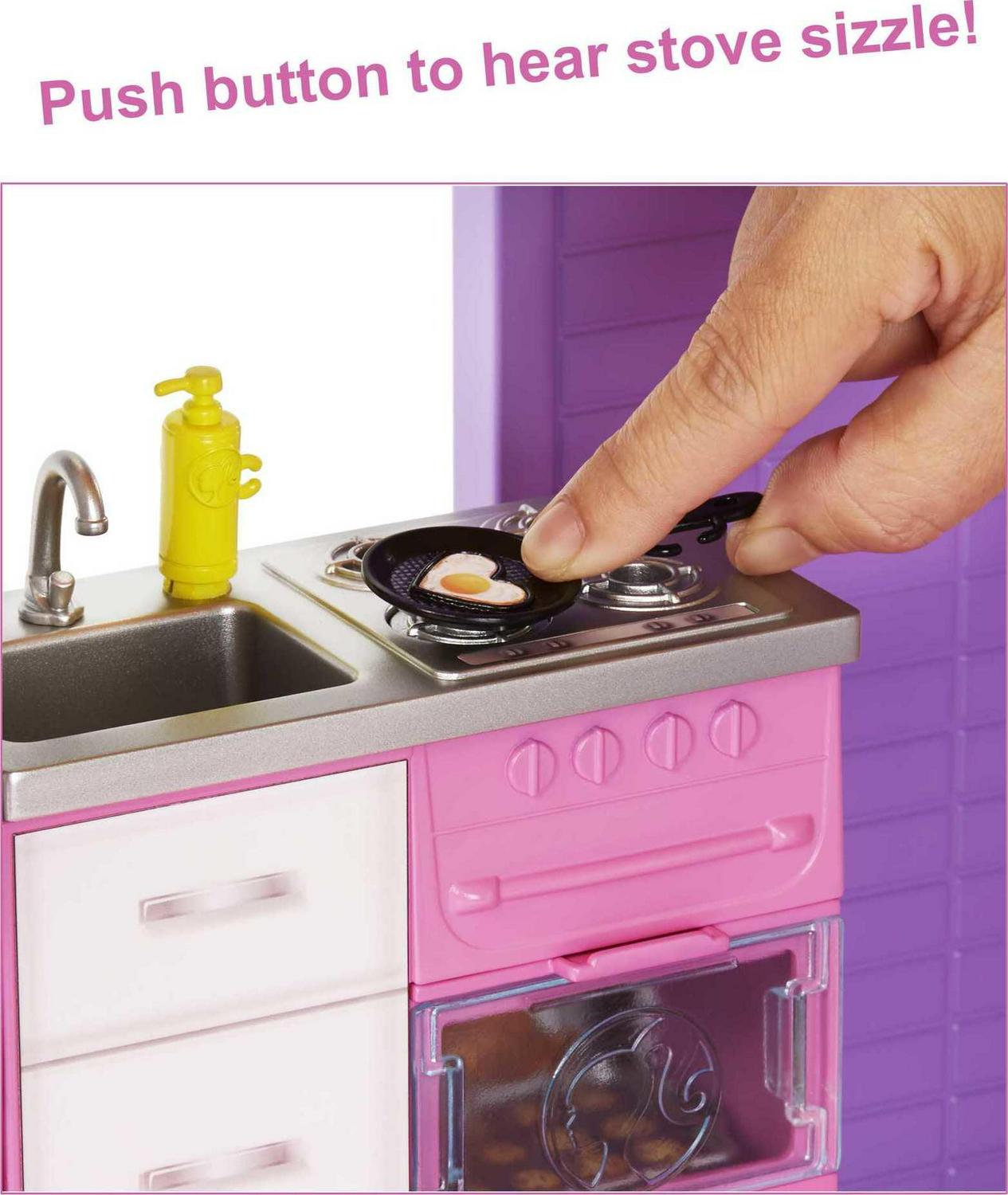2025 Casa de ensueño Barbie con más de 70 accesorios, ascensor funcional, luces y sonidos