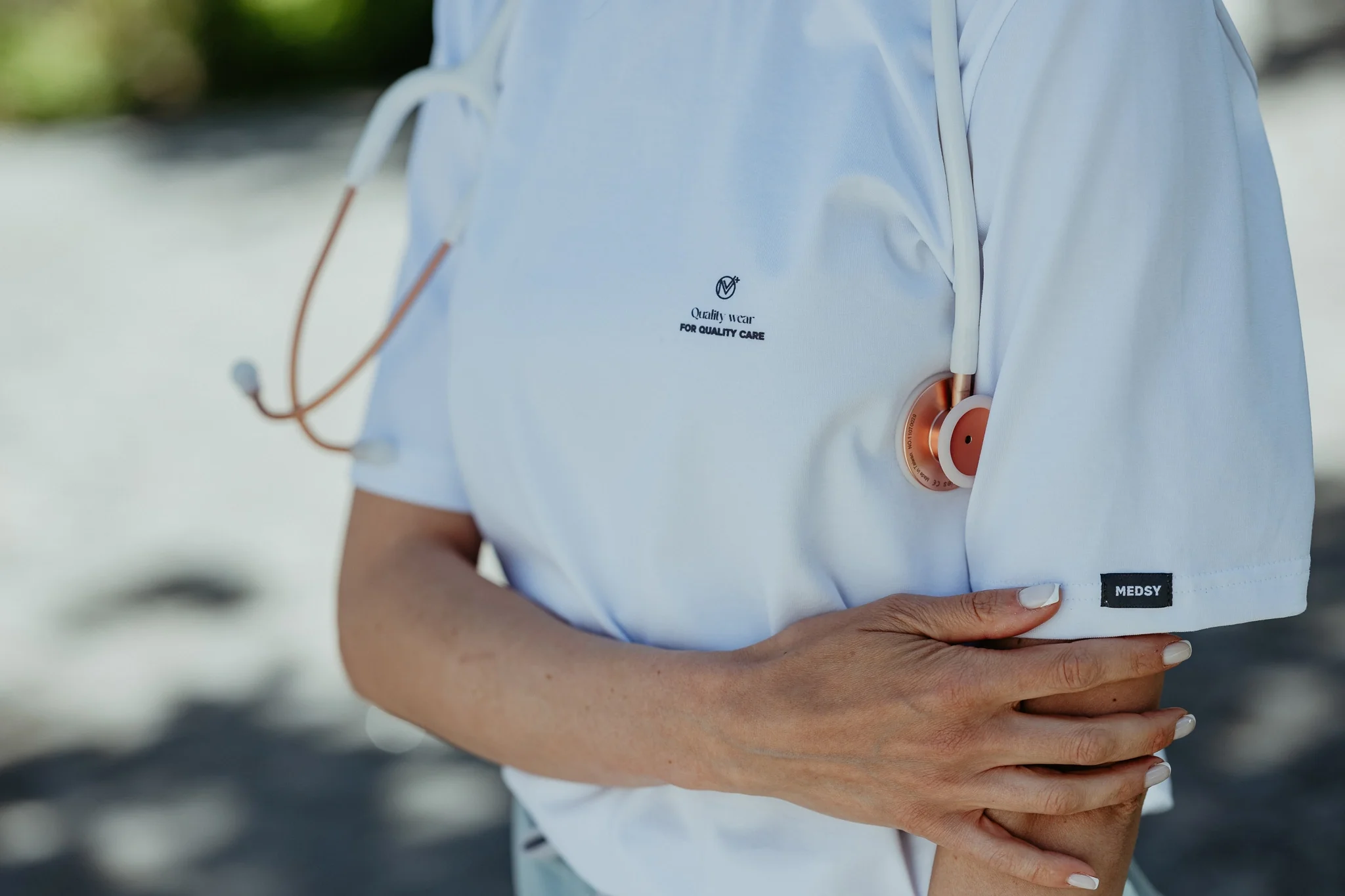 Biała koszulka damska SPLENDOR Premium Cotton