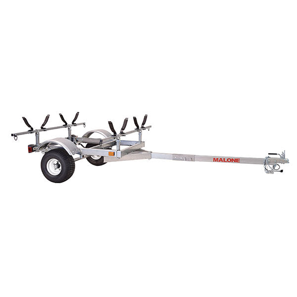 2025 Kit remolque Malone LowMax 2 para kayak, capacidad 600 lb, acero galvanizado, luces LED, neumáticos homologados 70 MPH