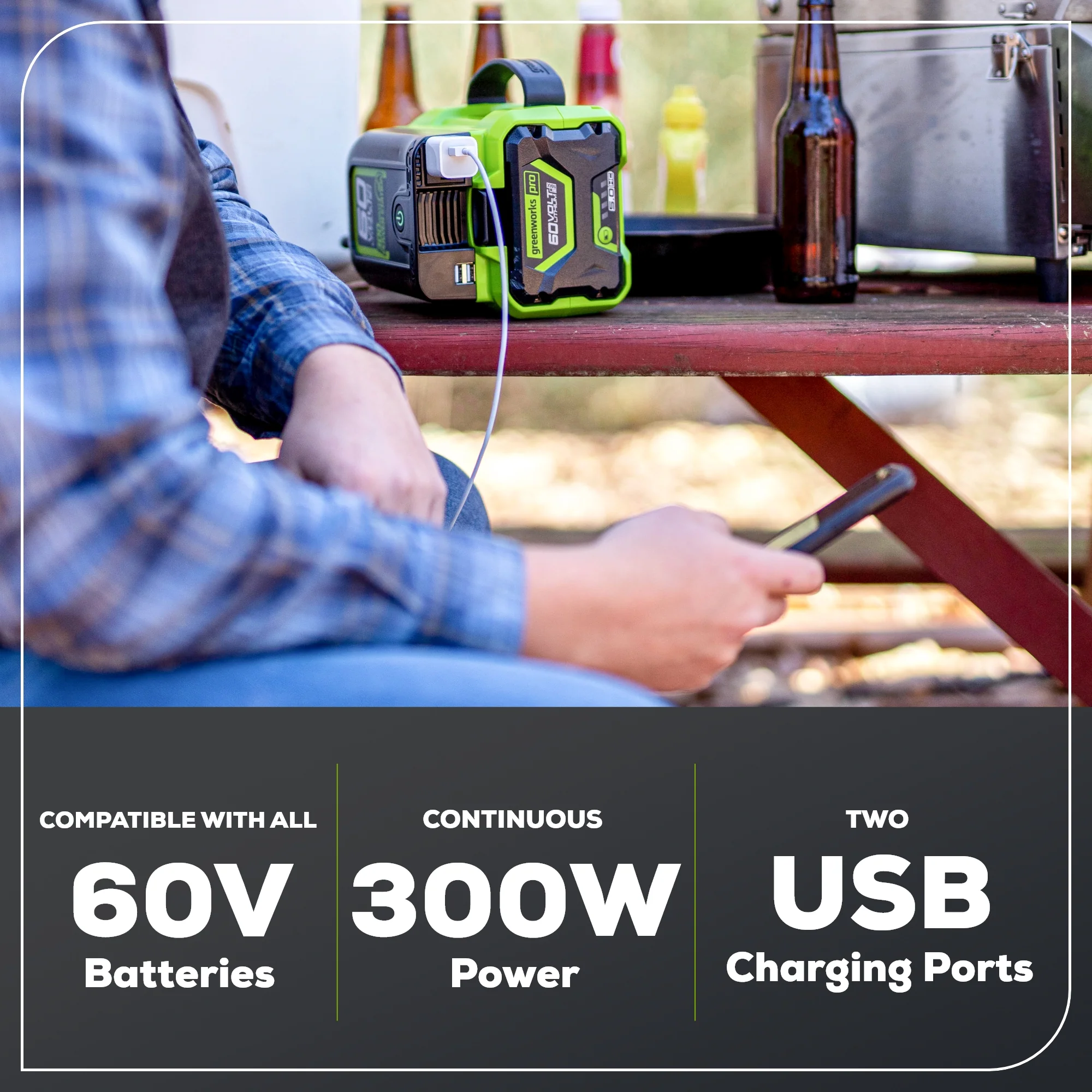 2025 Inversor de energía Pro 60V 300W (solo herramienta)