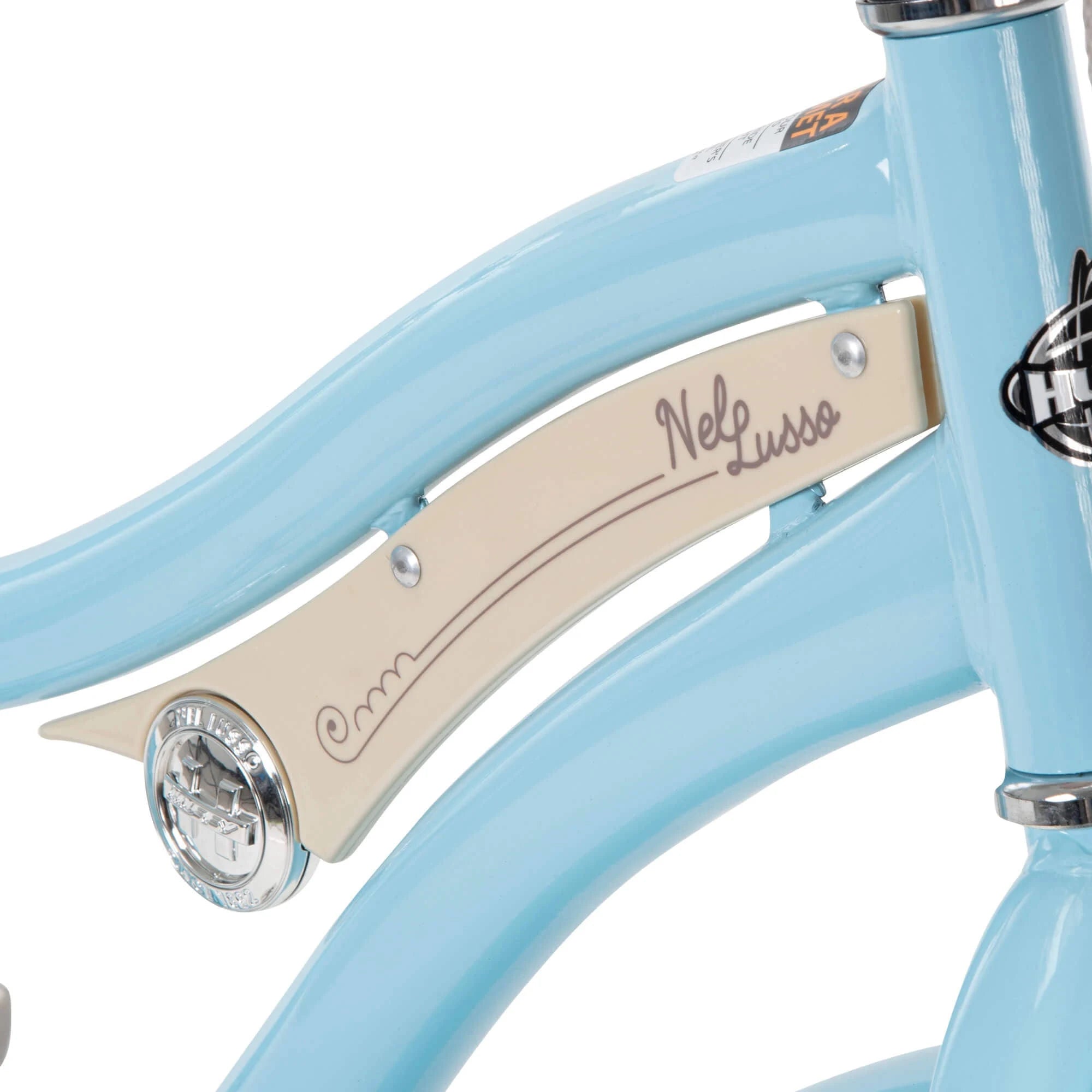 2025 Bicicleta Cruiser Clásica de Playa para Mujeres Huffy Nel Lusso 24 pulgadas, Azul Claro
