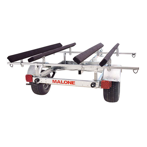 2025 Kit remolque Malone LowMax 2 para kayak, capacidad 600 lb, acero galvanizado, luces LED, neumáticos homologados 70 MPH