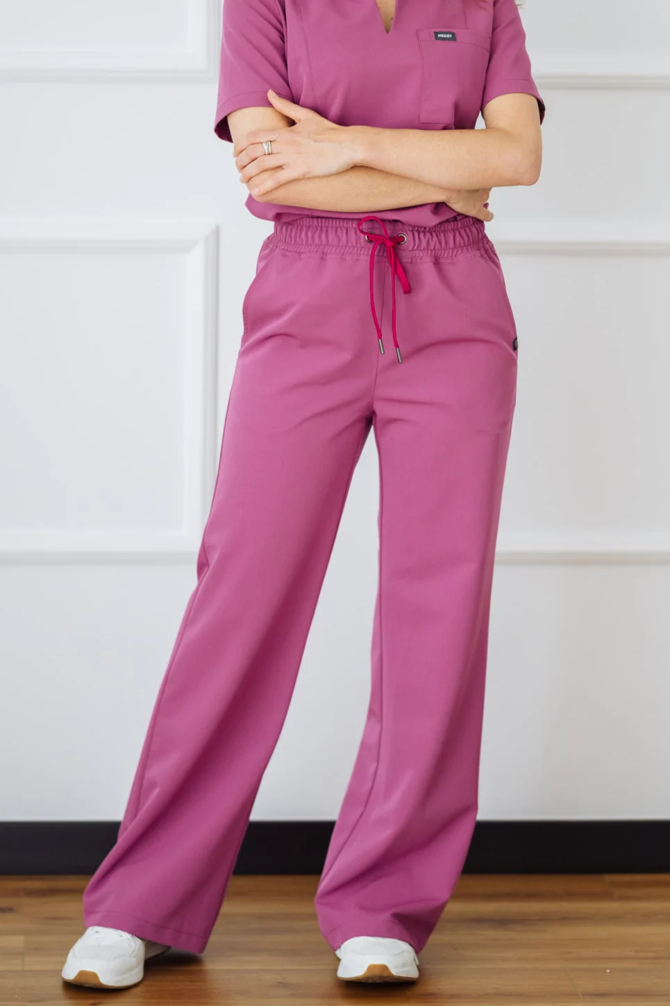 Spodnie medyczne damskie szerokie NICEA