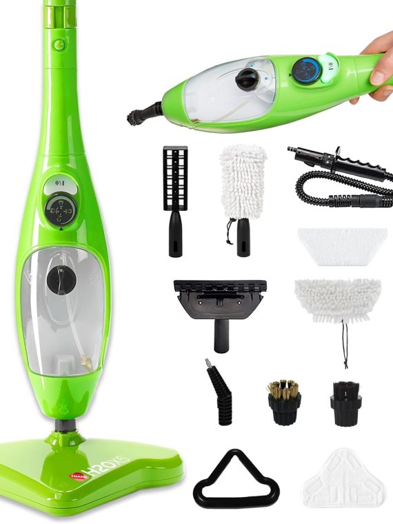 2025 H2O MOP® X5 Mopa a vapor y limpiador de mano a vapor para suelos de madera y azulejos de cocina, limpieza de juntas, tapicerías y alfombras