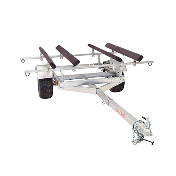 2025 Kit remolque Malone LowMax 2 para kayak, capacidad 600 lb, acero galvanizado, luces LED, neumáticos homologados 70 MPH