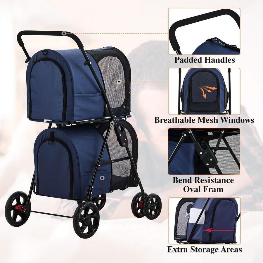 2025 Carrito Doble para Mascotas 42