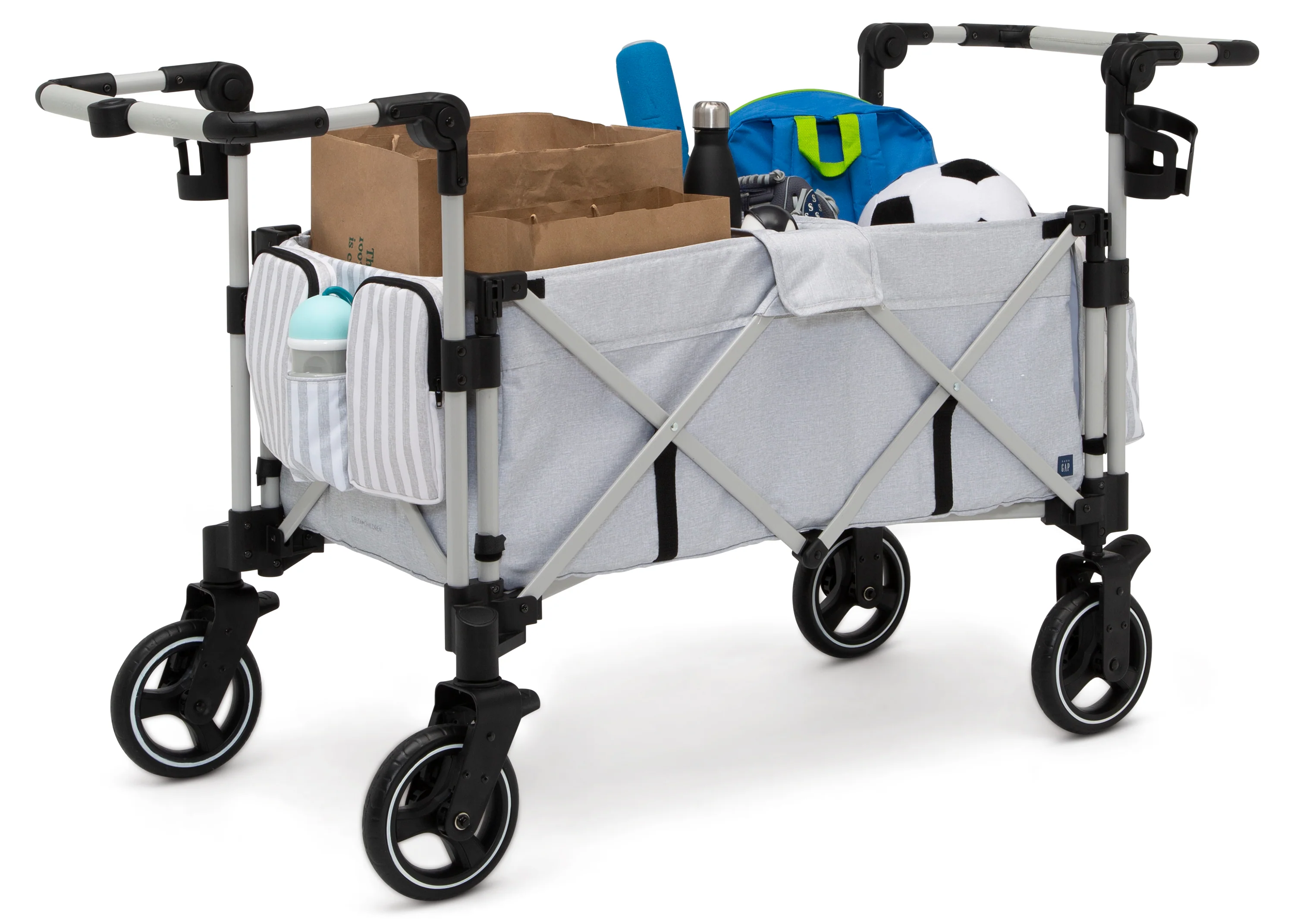 Carrito-Paseador babyGap Deluxe Explorer – Carrito Ecológico para Niños, Asientos Reciclados, Capota Anti-UV, Arnés de 3 Puntos, Almacenamiento Múltiple, Manillares Ajustables