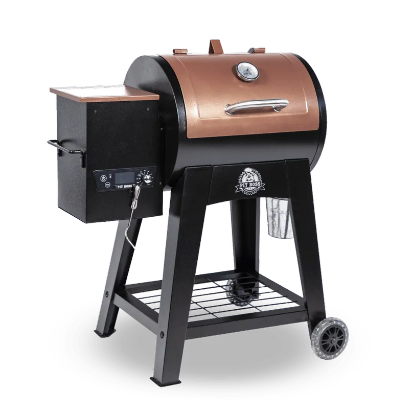 Parrilla de pellets de madera Pit Boss Lexington con superficie de cocción de 540 pulgadas cuadradas, placa de cocción y termómetro para carne