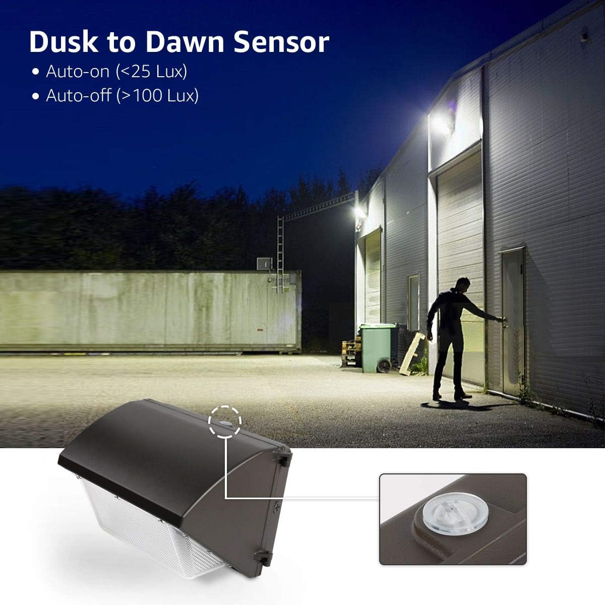 2025 Lote de 2 Focos Solares WL5000 LE con Detector de Movimiento, Iluminación Exterior Segura