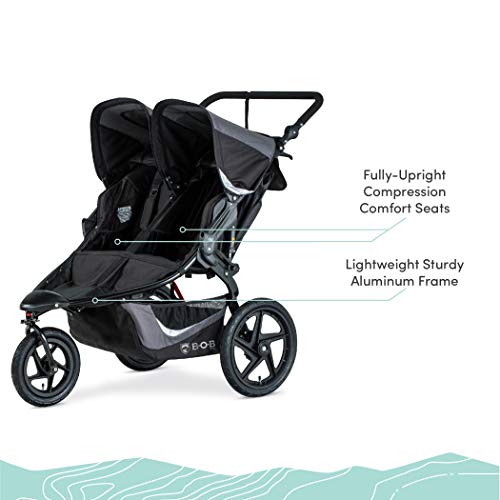 2025 Coche Doble para Correr BOB Gear Revolution Flex 3.0 Duallie, Negro Grafito