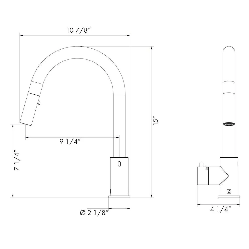 2025 ZLINE Grifo de Cocina Sin Contacto Gemini en Cromo (GEM-KFS-CH)
