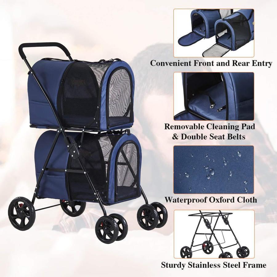 2025 Carrito Doble para Mascotas 42