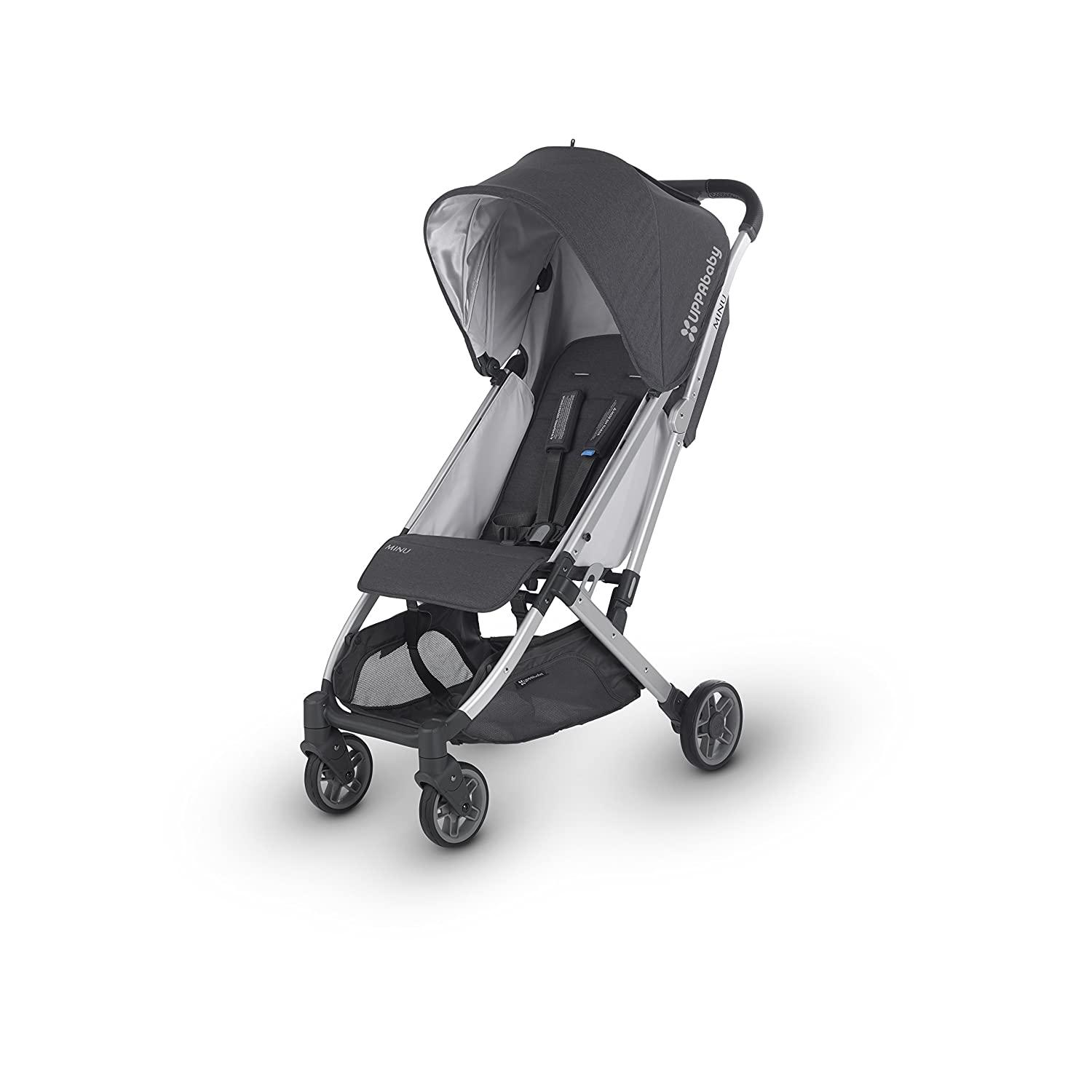 2025 Cochecito UPPAbaby MINU 2018 – Jordan (Melange Carbón / Plata / Cuero Negro)