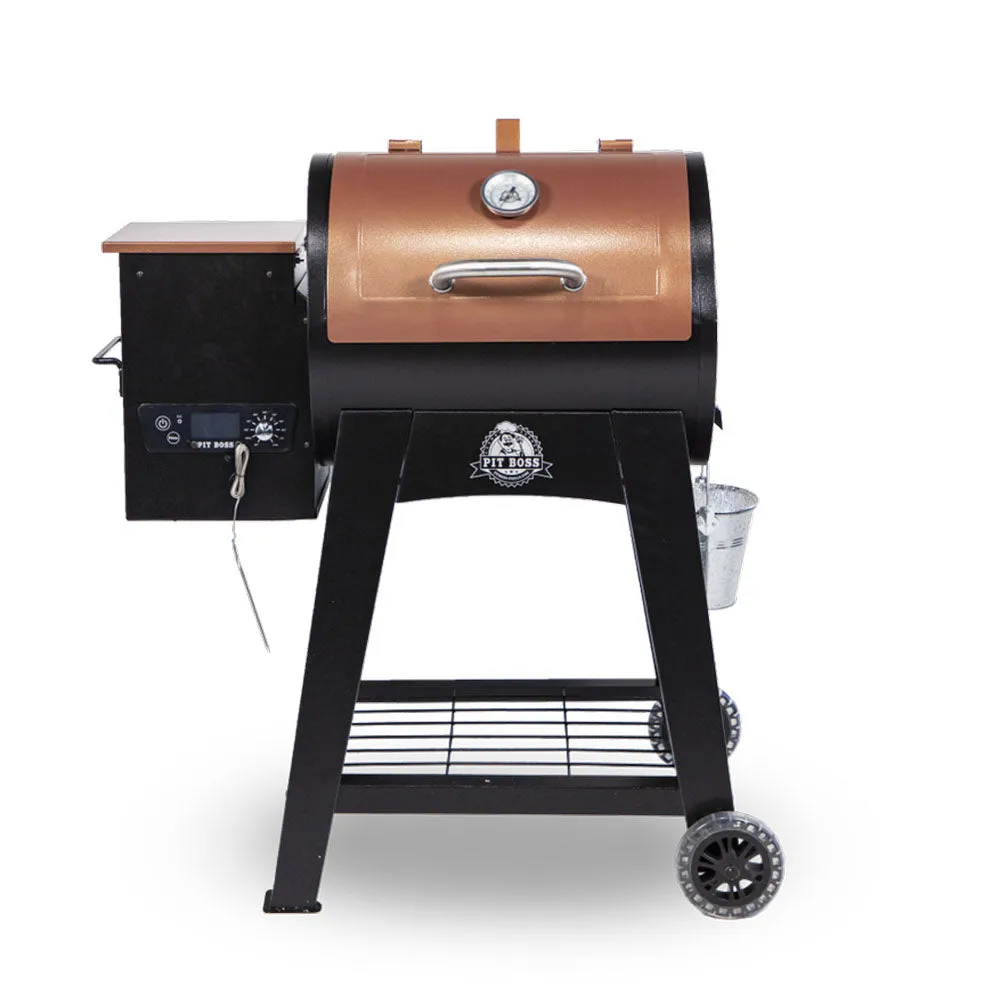 Parrilla de pellets de madera Pit Boss Lexington con superficie de cocción de 540 pulgadas cuadradas, placa de cocción y termómetro para carne