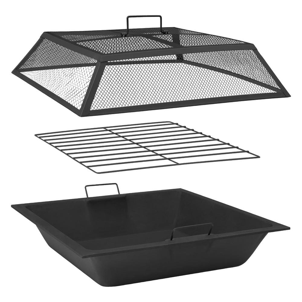 Conjunto de insertos para chimenea Hampton Bay de acero de 24″ con tapa de malla, kit de reemplazo de 3 piezas