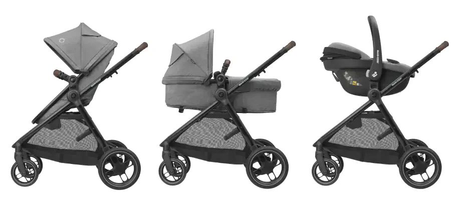 Maxi Cosi Zelia S Trio T/System – Cochecito 3 en 1 Completo y Versátil