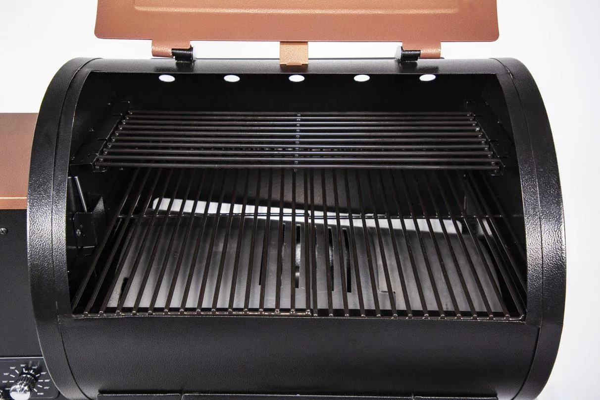 Parrilla de pellets de madera Pit Boss Lexington con superficie de cocción de 540 pulgadas cuadradas, placa de cocción y termómetro para carne