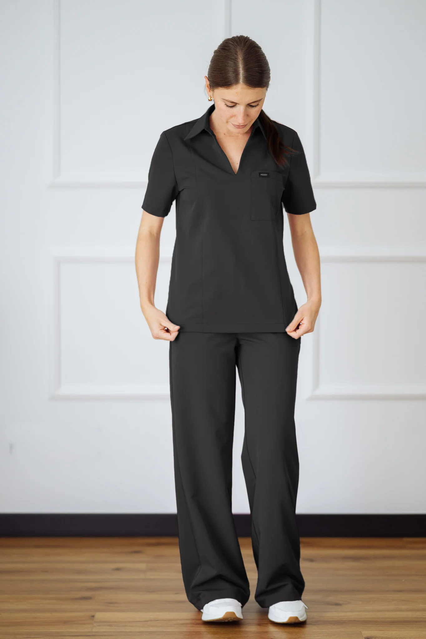 Spodnie medyczne damskie szerokie NICEA