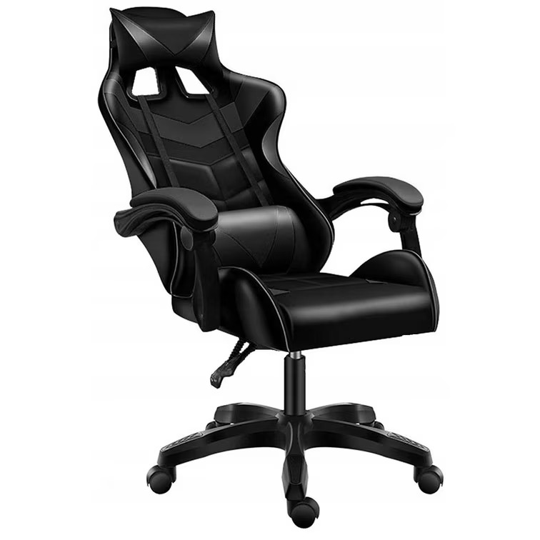 Scaun gaming CERLO rotativ cu masaj, negru