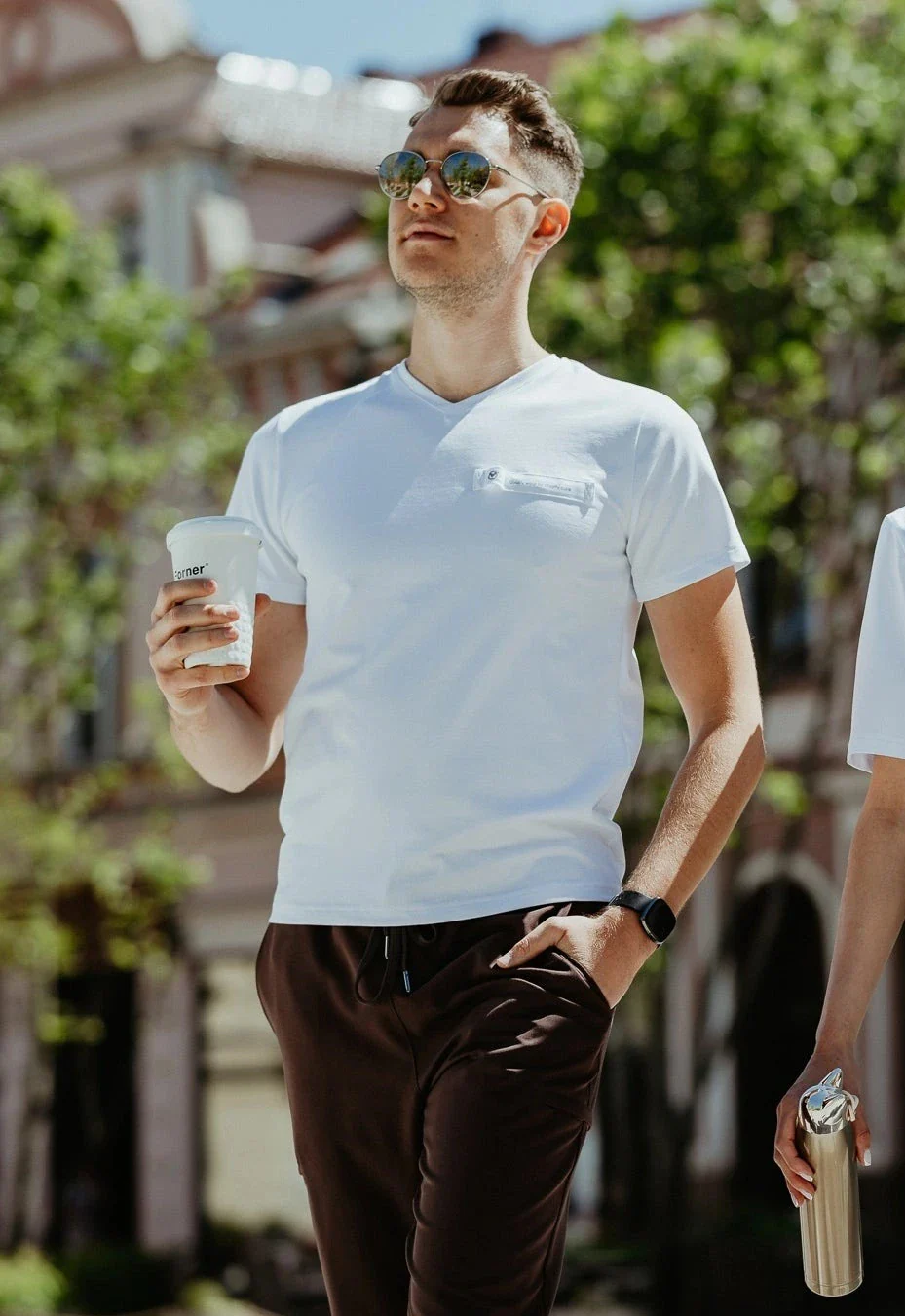 Bluzka męska V-NECK Slim Premium Cotton