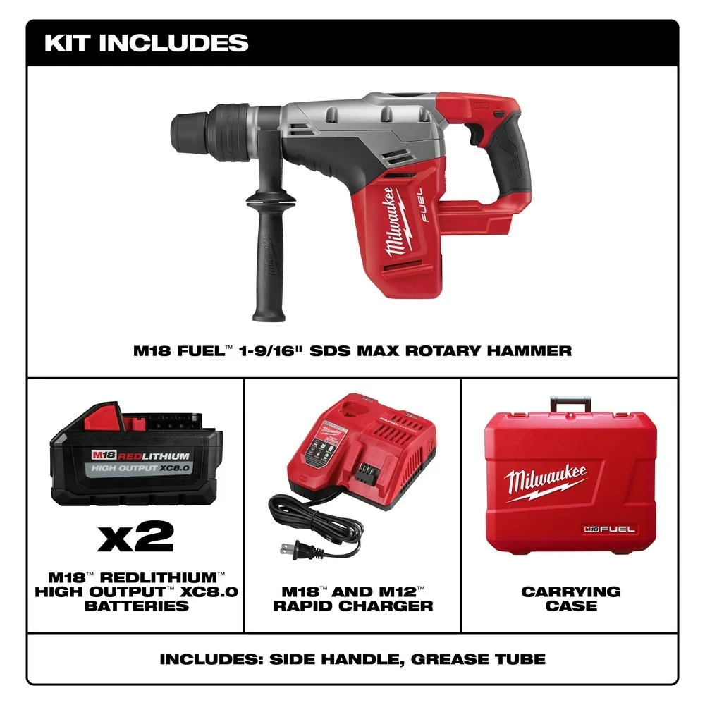 2025 Milwaukee 2717-22HD M18 FUEL Martillo perforador SDS-Max 1-9/16