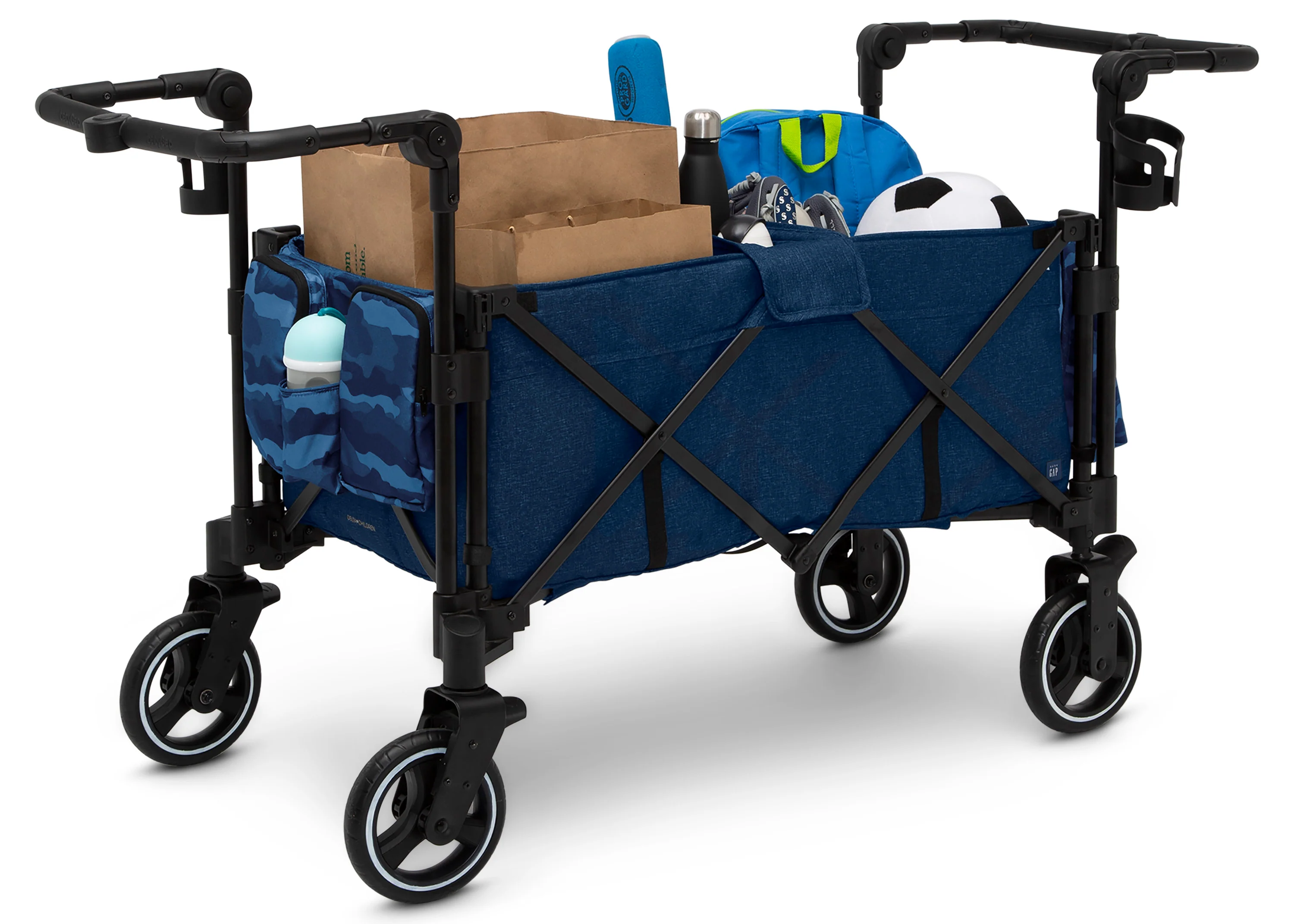 Carrito-Paseador babyGap Deluxe Explorer – Carrito Ecológico para Niños, Asientos Reciclados, Capota Anti-UV, Arnés de 3 Puntos, Almacenamiento Múltiple, Manillares Ajustables