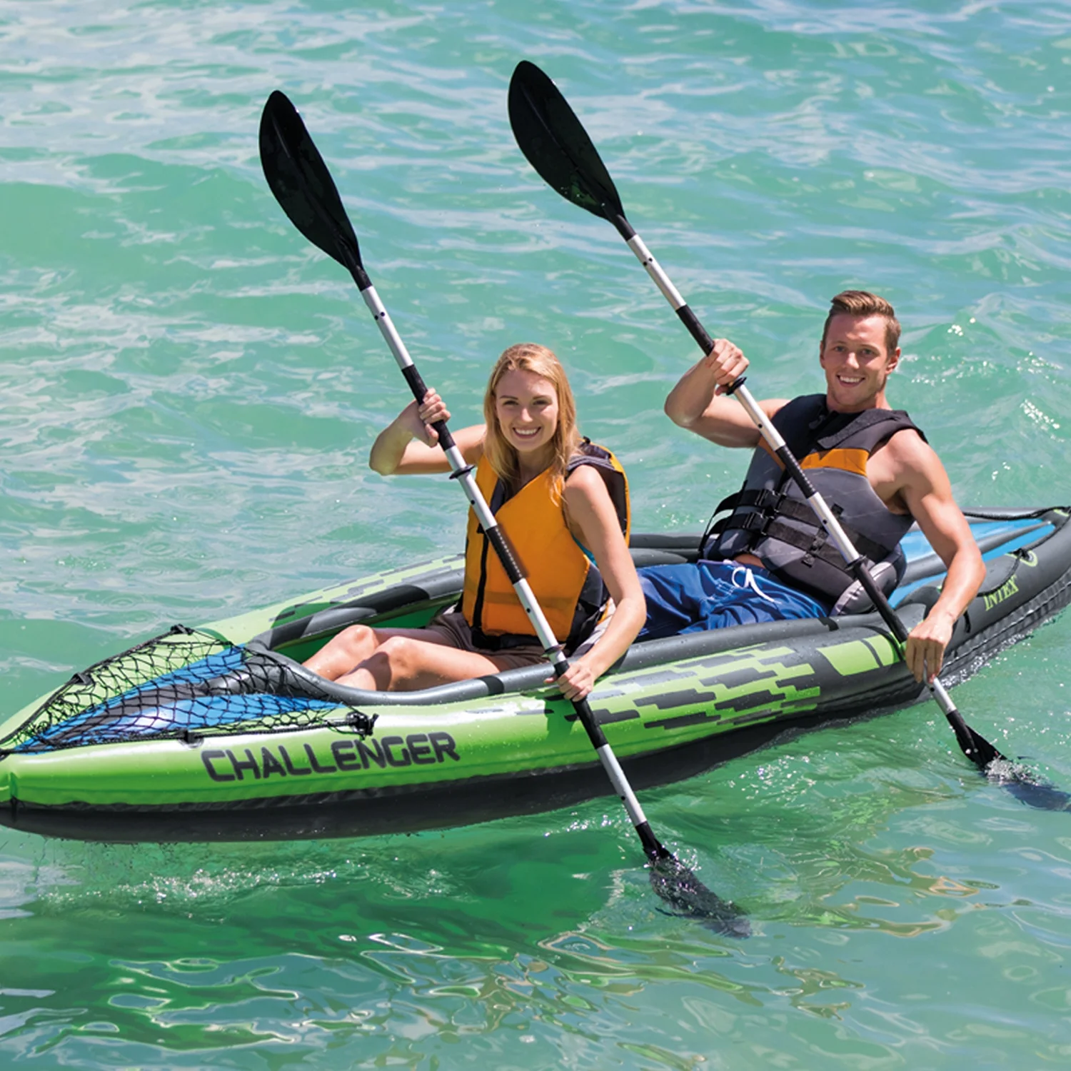 2025 Kayak inflable Intex Challenger K2 con remos y bomba manual