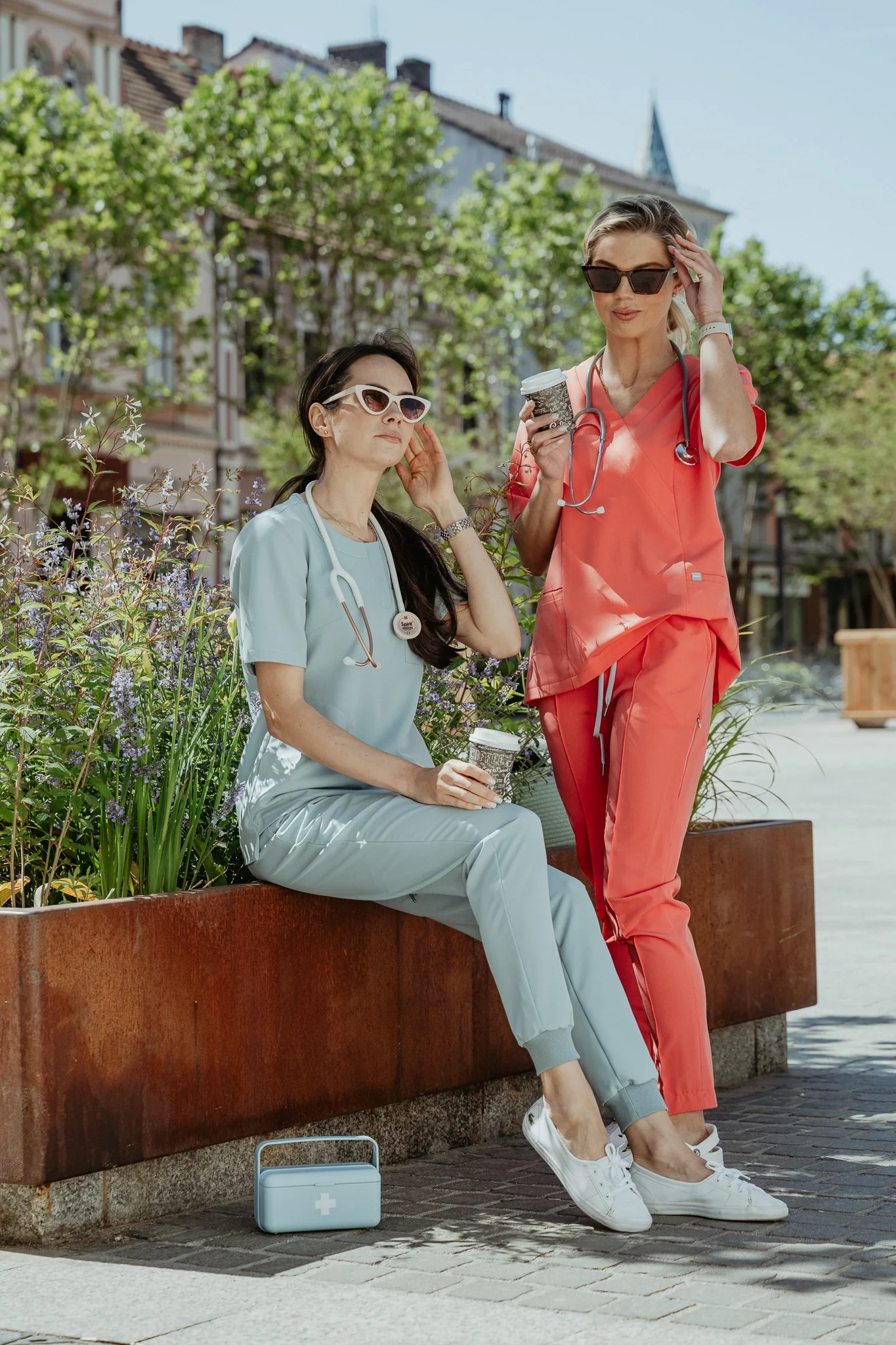 Spodnie medyczne damskie z kantem VERONA Profi.Me