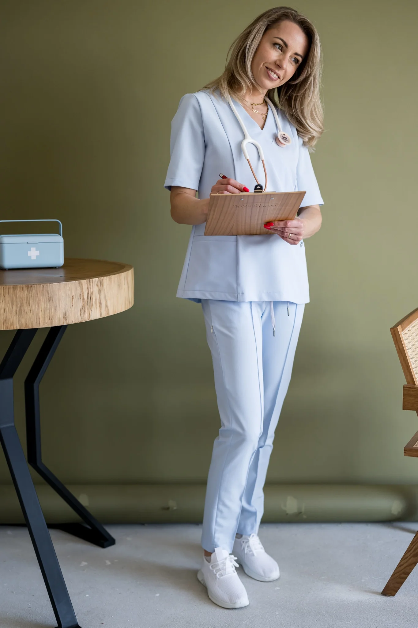 Spodnie medyczne damskie z kantem VERONA Profi.Me