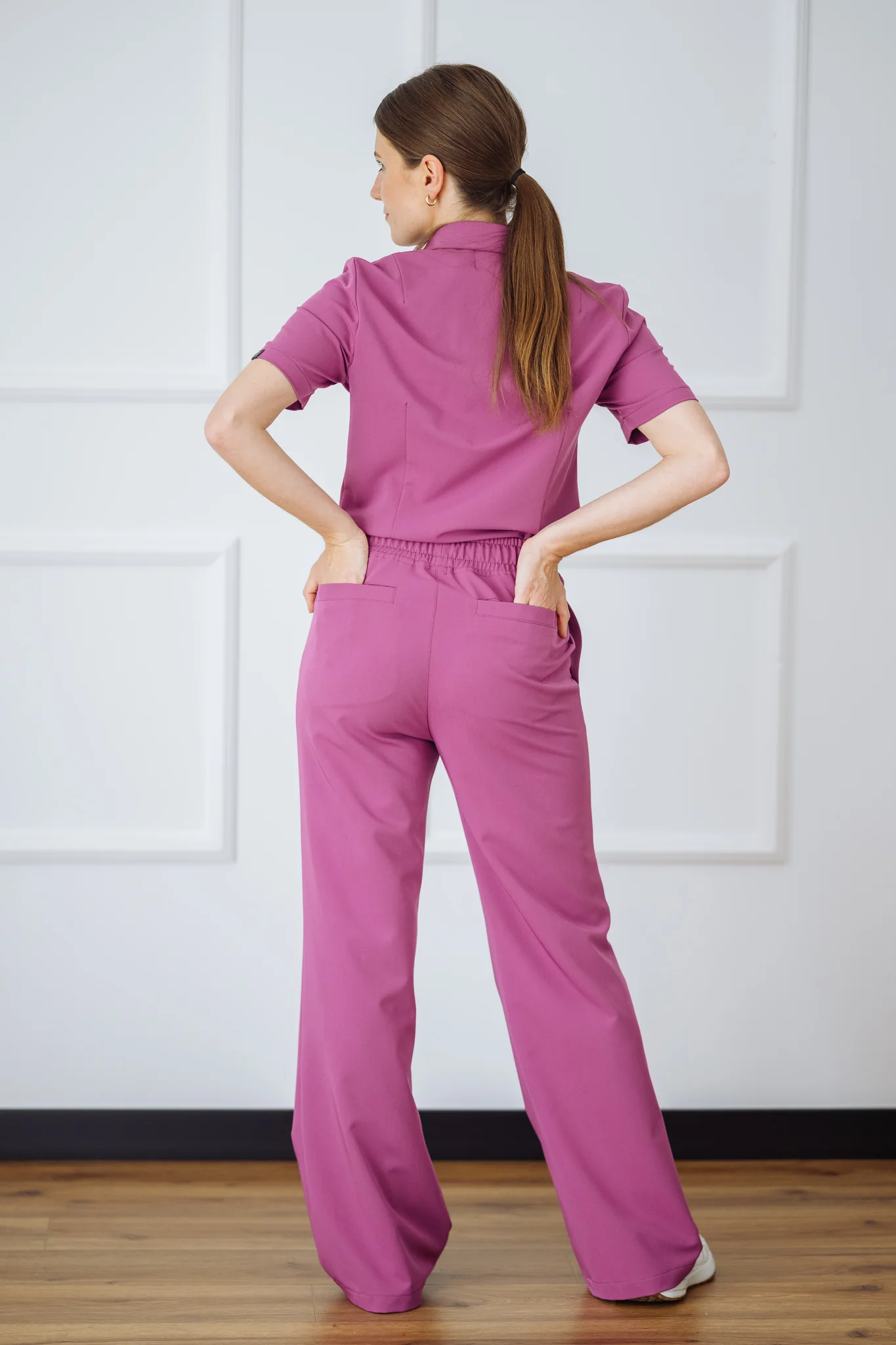 Spodnie medyczne damskie szerokie NICEA