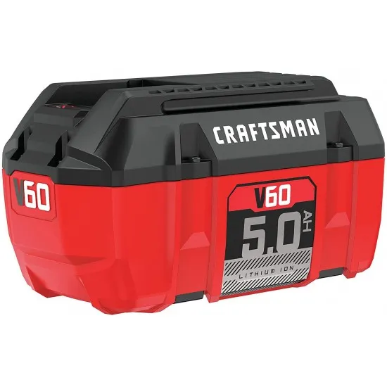 2025 Batería de ion de litio V60 5,0Ah CRAFTSMAN con indicador LED, sin efecto memoria, garantía de 4 años