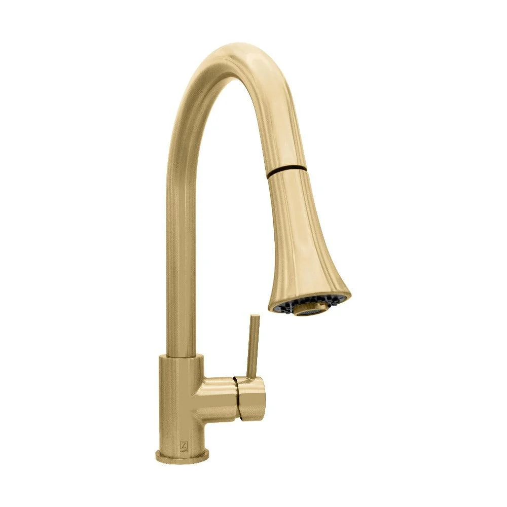 2025 ZLINE Edison – Grifo de Cocina con Ducha Extractible, Bronce Champán (EDS-KF-CB)