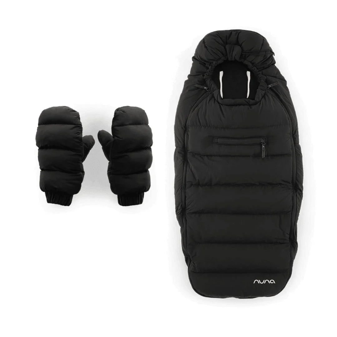 2025 Conjunto de Invierno Premium Nuna: Saco de Invierno & Guantes | Forro de Cachemira & Impermeable | Compatible con todas las sillas de paseo Nuna