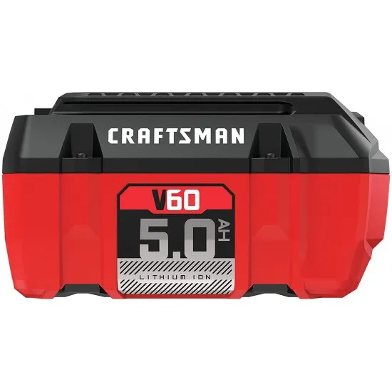 2025 Batería de ion de litio V60 5,0Ah CRAFTSMAN con indicador LED, sin efecto memoria, garantía de 4 años