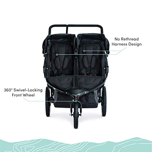 2025 Coche Doble para Correr BOB Gear Revolution Flex 3.0 Duallie, Negro Grafito