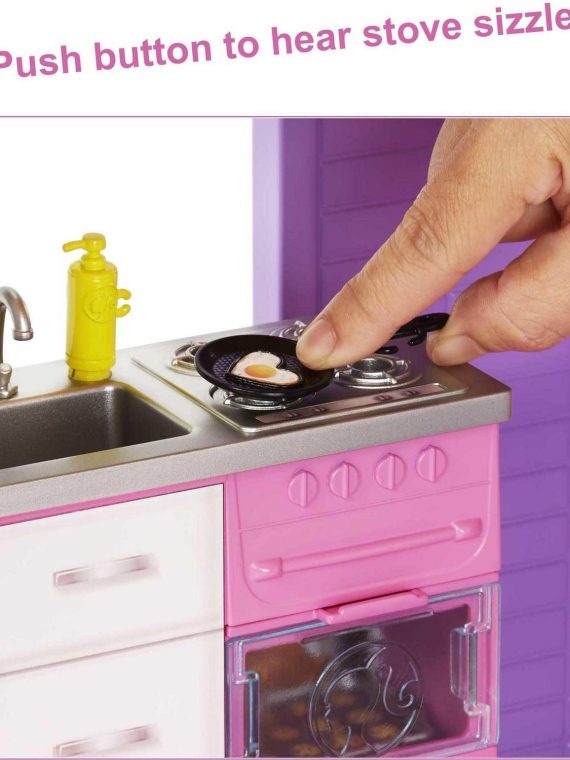 2025 Casa de ensueño Barbie con más de 70 accesorios, ascensor funcional, luces y sonidos