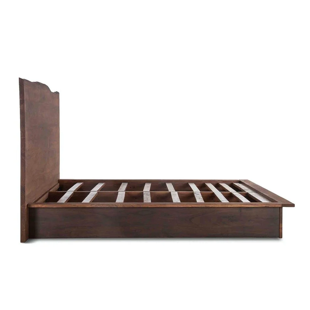 Cama San Marino de Madera Maciza de Acacia – Diseño Orgánico y Moderno