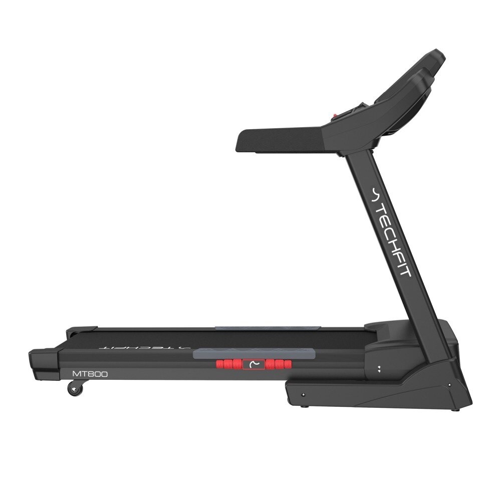 Banda de alergare TECHFIT® MT800, Motor 4.5 cai putere, Utilizator 150 Kg, 15 trepte inclinatie, Viteza 18 km/h, Bluetooth, Sistem amortizare socuri, Boxe Incorporate, Ventilator, Pliabila, Filtru EMC