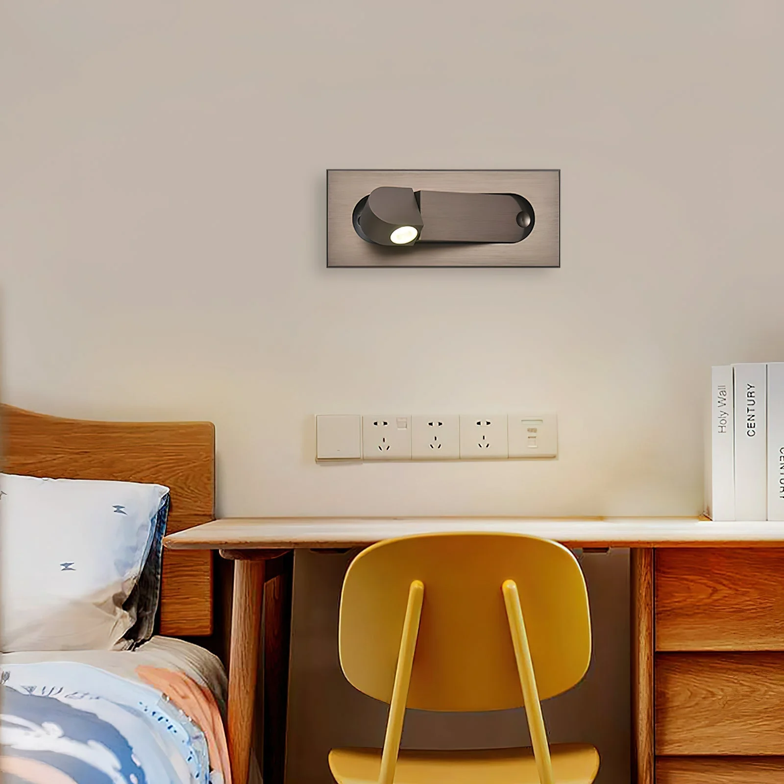 Modern Minimalist LED Wall-Mounted Adjustable Reading Lamp