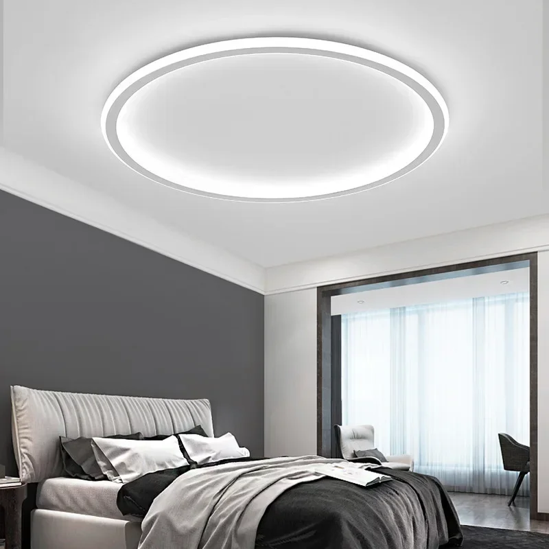 Modern Scandinavian LED Ceiling Light - Minimalist Round Flush Mount Fixture