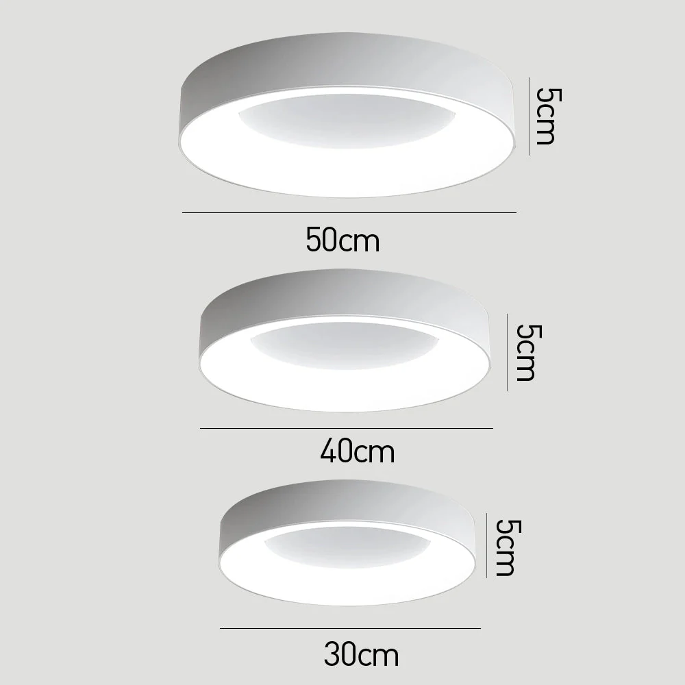 Modern Minimalist LED Ceiling Light �C Round Flush Mount with Acrylic Diffuser, 240V
