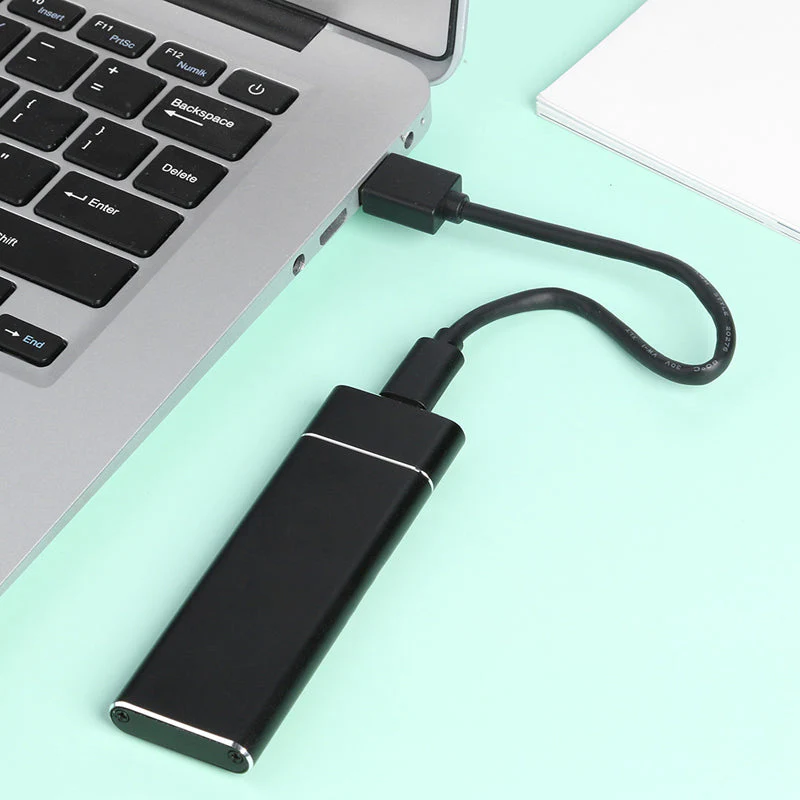 High-Speed External SSD with 520MB/s Transfer - Durable Aluminum Design