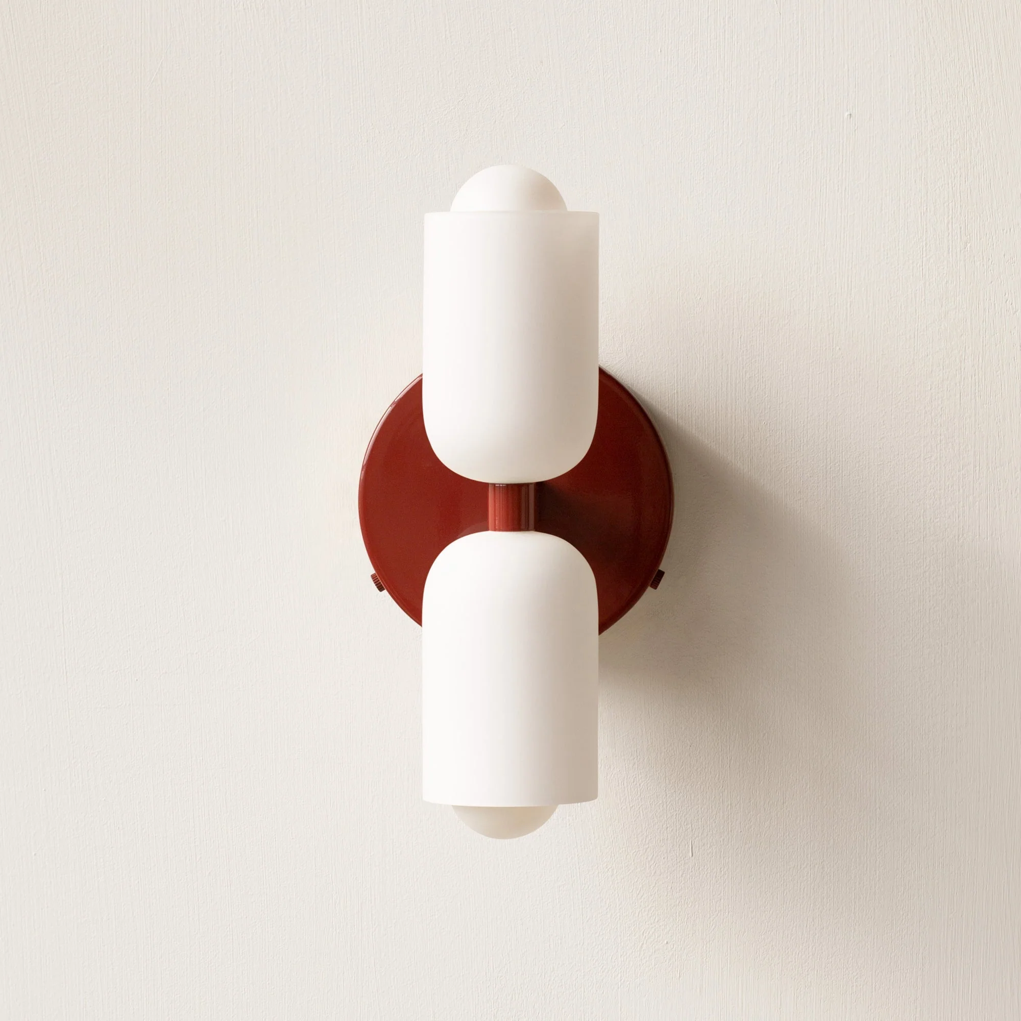 Modern Double Wall Light with Cylindrical Shades �C Sleek Metal Sconce for Indoor Use