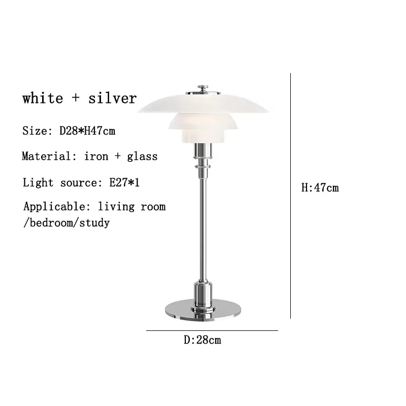 Scandinavian Art Deco Table Lamp with Glossy Dome Shade