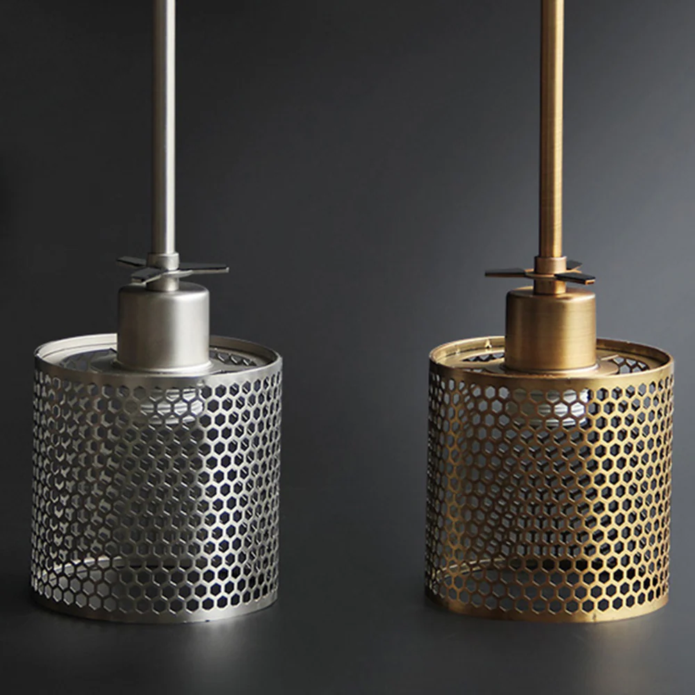 Modern Glass Pendant Light with Perforated Metal Inner Shade �C Contemporary Ceiling Fixture