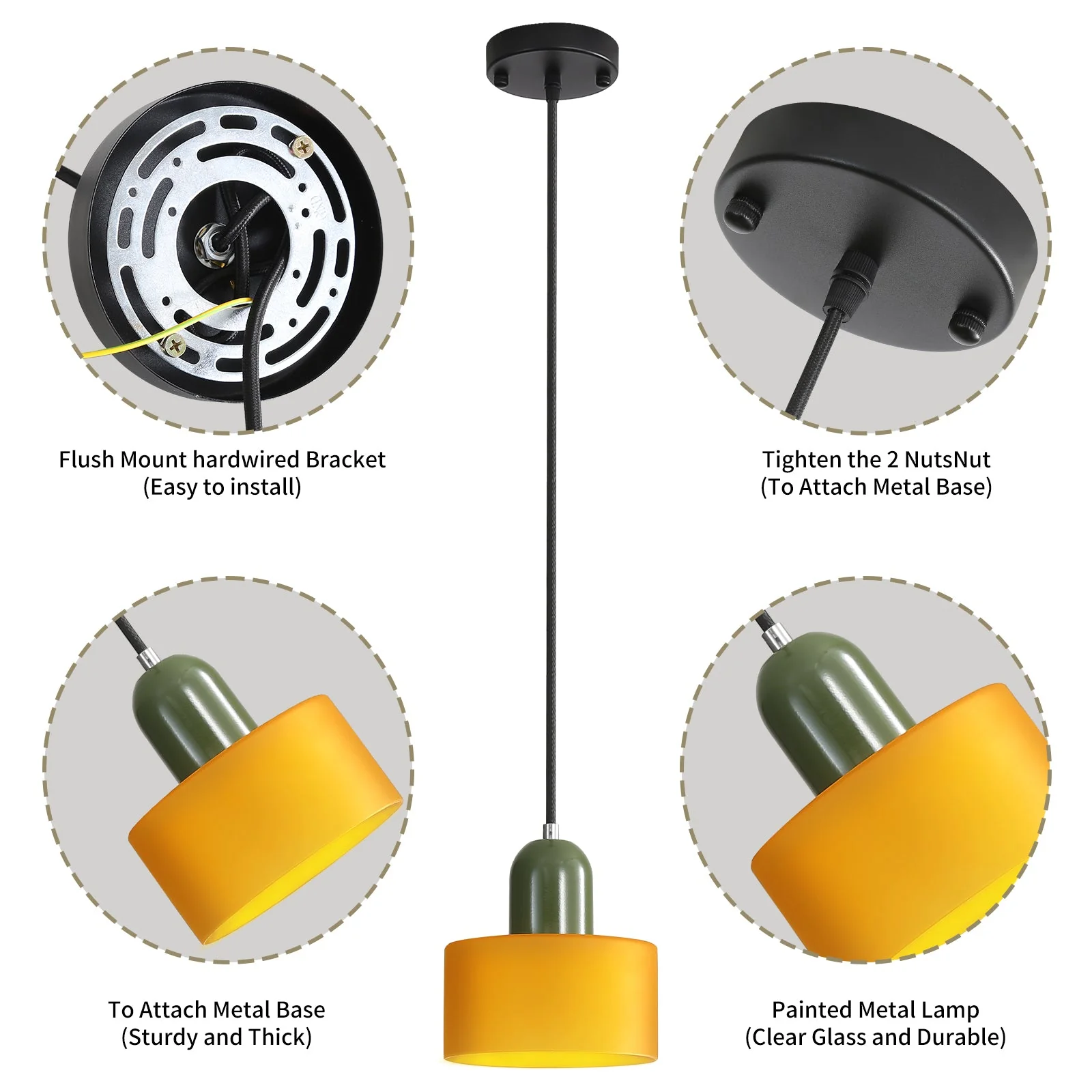 Glass Pendant Light �C Modern Minimalist Dome Design, E27 Fitting, 240V