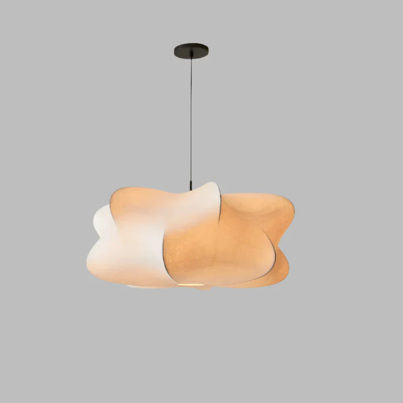 Wabi Sabi Silk Pendant Light �C Organic Sculptural Ceiling Lamp for Serene Spaces