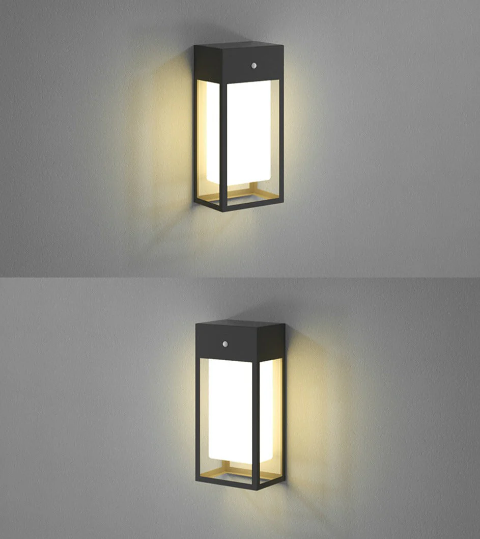 Smart Solar Outdoor Wall Light �C Modern IP65 LED Garden Sconce in Stainless Steel