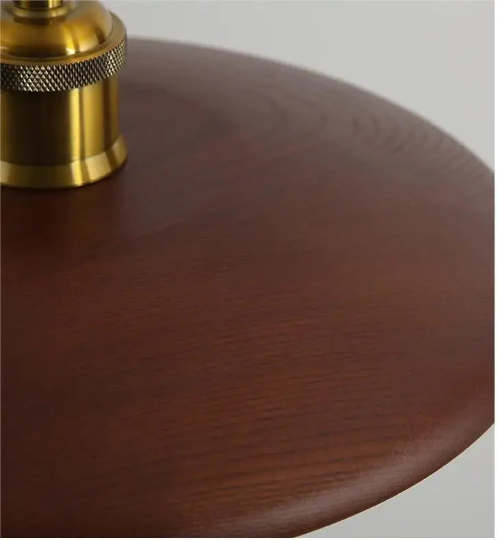 Minimalist Wood Grain Pendant Light with Sleek Dome Design