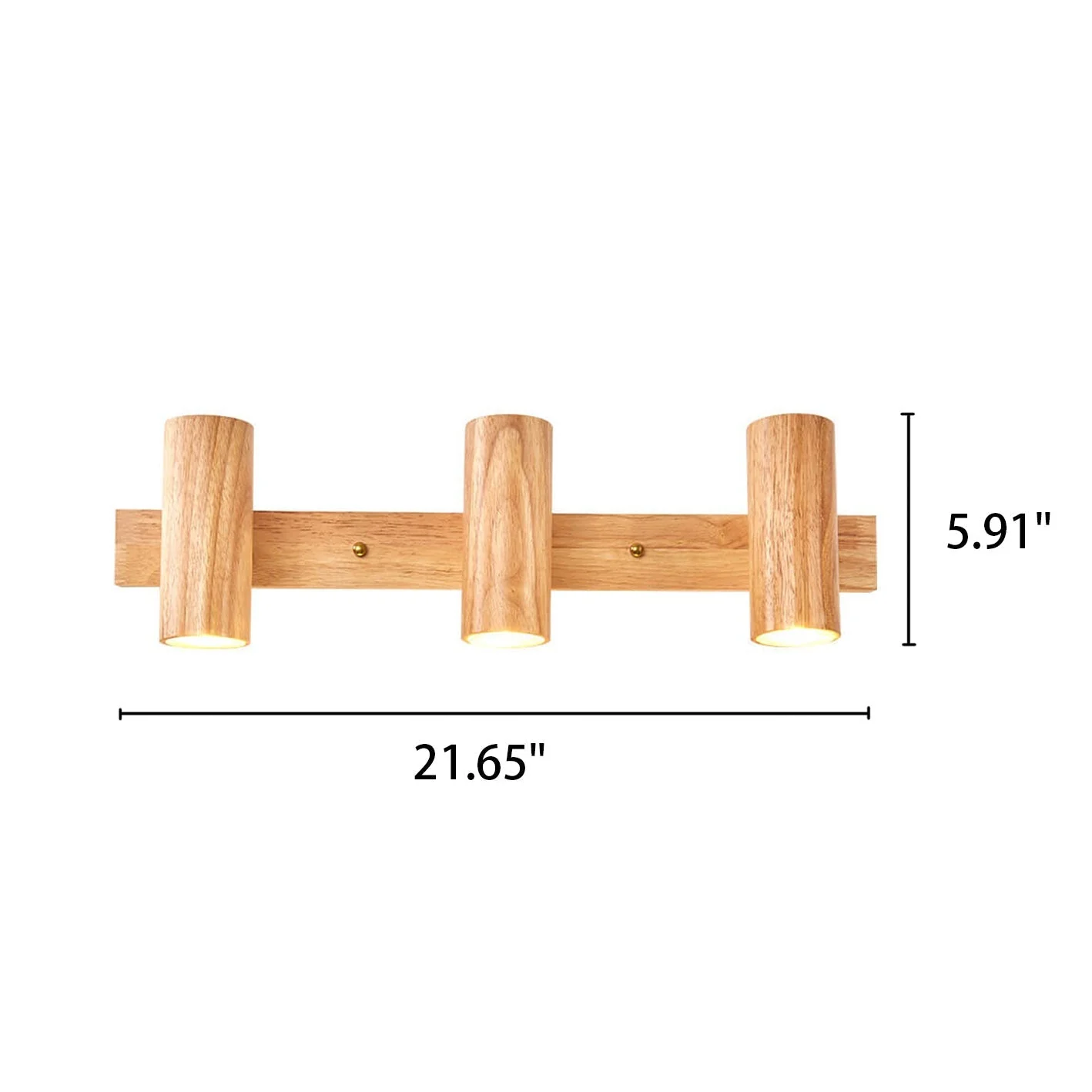 Modern Wooden Wall Light with Built-in LED �C Minimalist Sconce in 1/3/4 Spot Designs